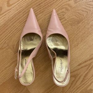 Dolce & Gabbana Blush Pink Pointed sling back Heels